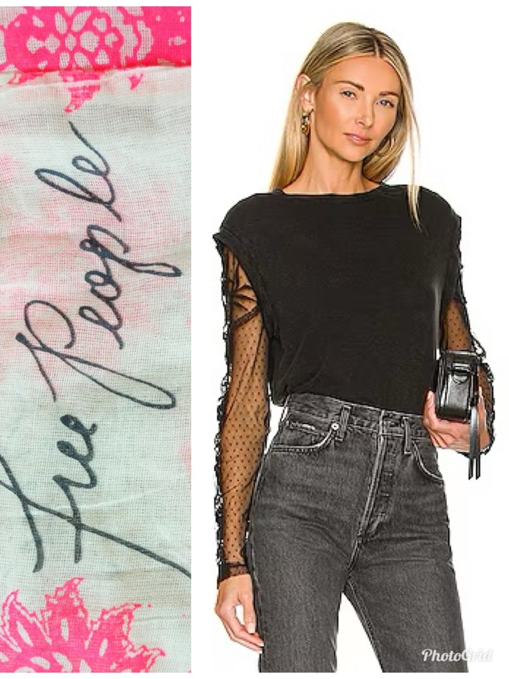 Free people Billie Jean Twofer Top in Black